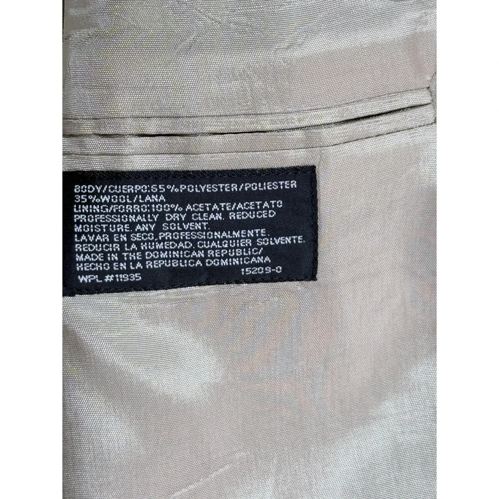 J Ferrar Blazer Mens 44R‎ Gray Wool Blend Custom Fit Single Breasted Sport Coat